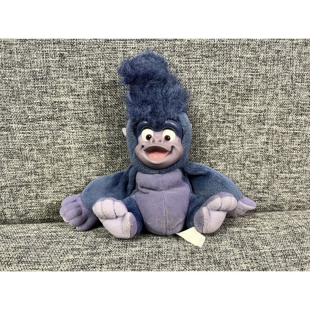 Disney 1999 Tarzan baby Turk Monkey Gorilla Plush body Vinyl Head Vtg Mattel